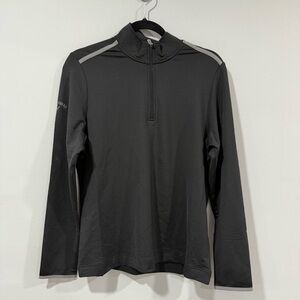 Callaway Men Size M Black Golf 1/4  Zip Weather Series Mock-neck Pullover